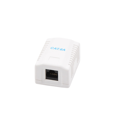 Caja de pared con 1 puerto, incluye 1 jack UTP Cat6A