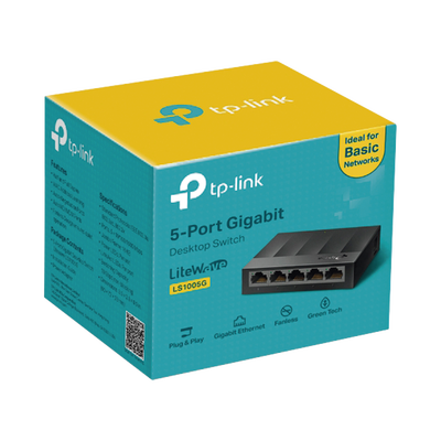 Switch para escritorio 5 puertos 10/100/1000Mbps