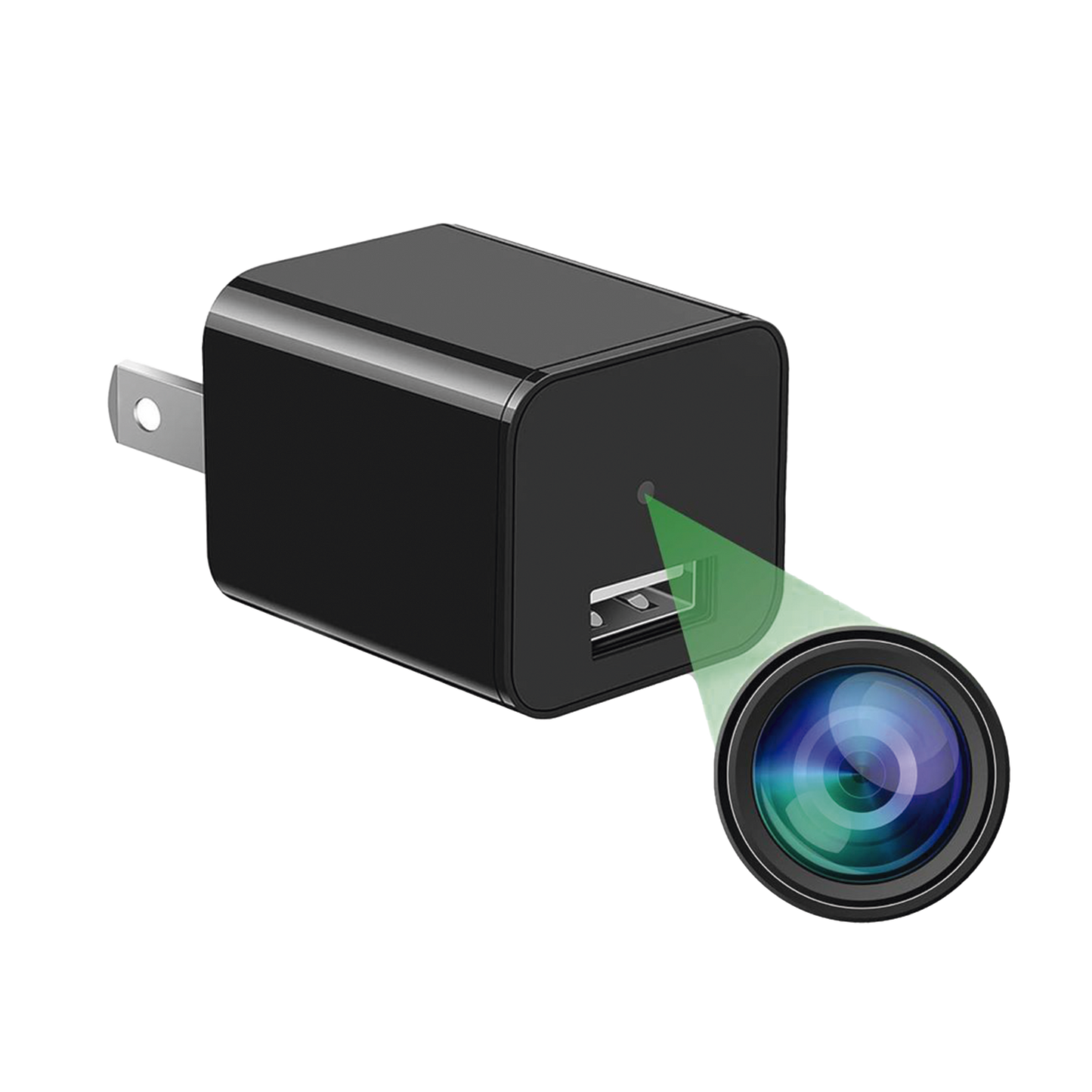 Cámara Oculta en Cargador de Pared (Spyce Camera) / Memoria de 8GB / Resolución 2 Megapixel (1080P) / Grabación Continua o por Movimiento
