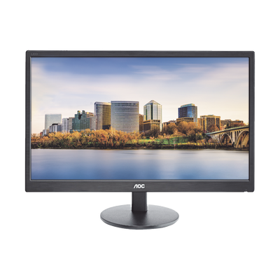 Monitor  LED de 24", Resolución 1920 x 1080 Pixeles con Entradas de Video VGA/HDMI. Panel MVA y Altavoces Integrados. Compatible VESA