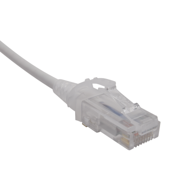 Patch Cord MC6 Modular Cat6 UTP, CM/LS0H, 3ft, Color Blanco, Diámetro Reducido (28AWG)