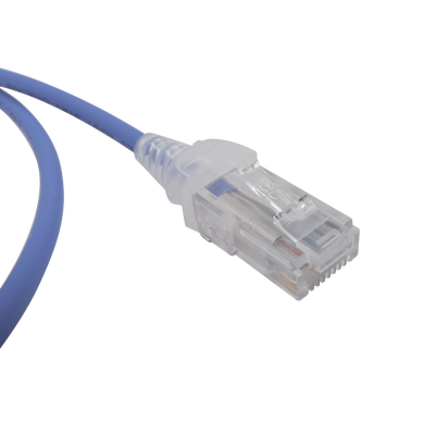 Patch Cord MC6 Modular Cat6 UTP, CM/LS0H, 3ft, Color Azul, Diámetro Reducido (28AWG)