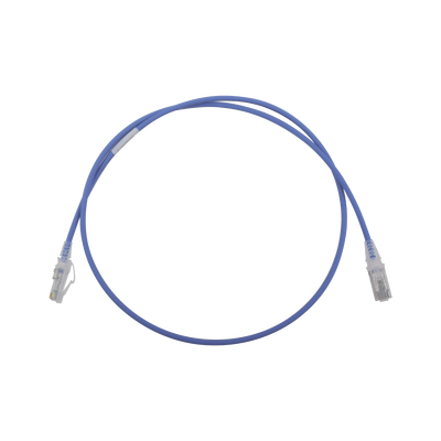 Patch Cord MC6 Modular Cat6 UTP, CM/LS0H, 3ft, Color Azul, Diámetro Reducido (28AWG)