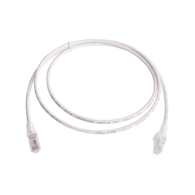 Patch Cord MC6 Modular Cat6 UTP, CM/LS0H, 5ft, Color Blanco, Versión Bulk (Sin Empaque Individual)