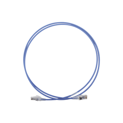 Patch Cord MC6 Modular Cat6 UTP, CM/LS0H, 5ft, Color Azul, Diámetro Reducido (28AWG)