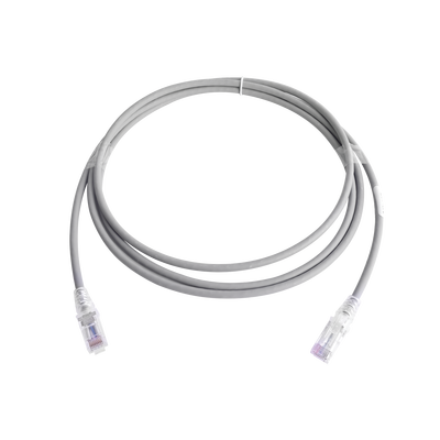 Patch Cord MC6 Modular Cat6 UTP, CM/LS0H, 7ft, Color Gris, Versión Bulk (Sin Empaque Individual)