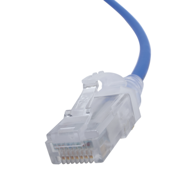 Patch Cord MC6 Modular Cat6 UTP, CM/LS0H, 7ft, Color Azul, Diámetro Reducido (28AWG)