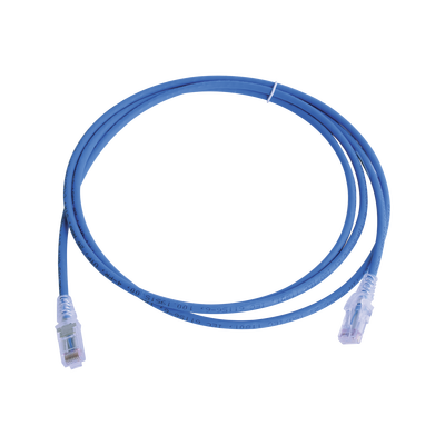 Patch Cord MC6 Modular Cat6 UTP, CM/LS0H, 7ft, Color Azul, Versión Bulk (Sin Empaque Individual)