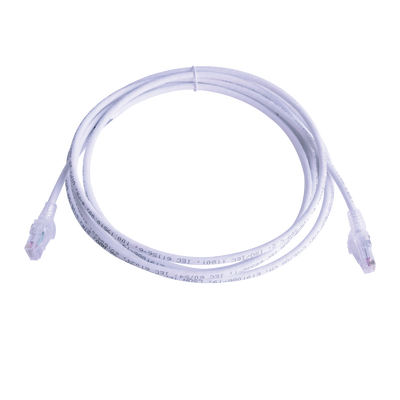 Patch Cord MC6 Modular Cat6 UTP, CM/LS0H, 10ft, Color Blanco