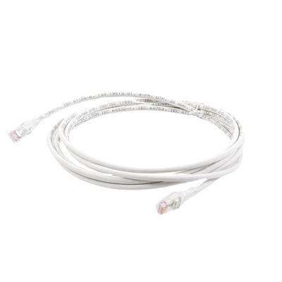 Patch Cord MC6 Modular Cat6 UTP, CM/LS0H, 10ft, Color Blanco, Versión Bulk (Sin Empaque Individual)