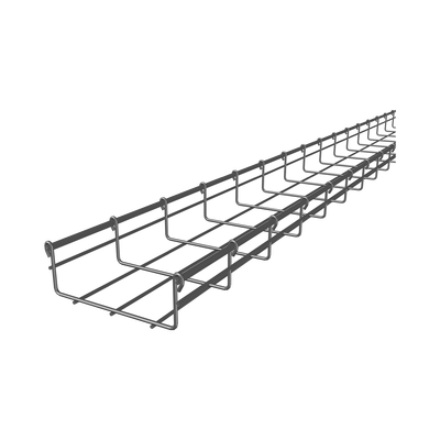 Charola Tipo Malla 66/150 mm, Acabado Electro Zinc, Hasta 158 Cables Cat6, Tramo de 3 Metros