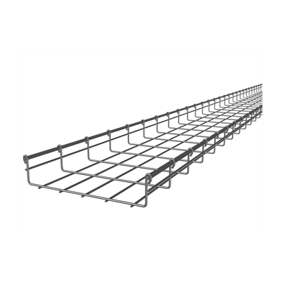 Charola Tipo Malla 66/250 mm, Acabado Electro Zinc, Hasta 263 Cables Cat6, Tramo de 3 Metros