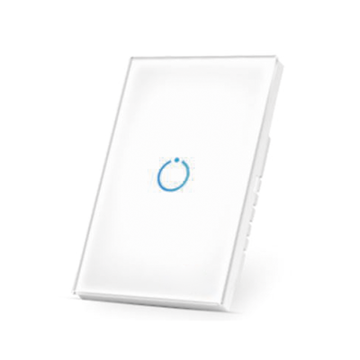 (ZWAVE) Interruptor On/Off panel táctil touch inalámbrico Zwave Plus 1 boton. No requiere cable neutro, Compatible con Hubitat HC8, Álula  M2M, otros