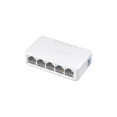 Switch NO Administrable / Para escritorio /  5 puertos 10/100 Mbps / Diseño Compacto / Plug and Play