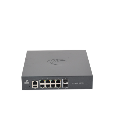 Switch PoE cnMatrix Ex1010-P / 8 Puertos Gigabit PoE 802.3af/at + 1 SFP / Capa 2 / Gestión en la Nube Gratuito