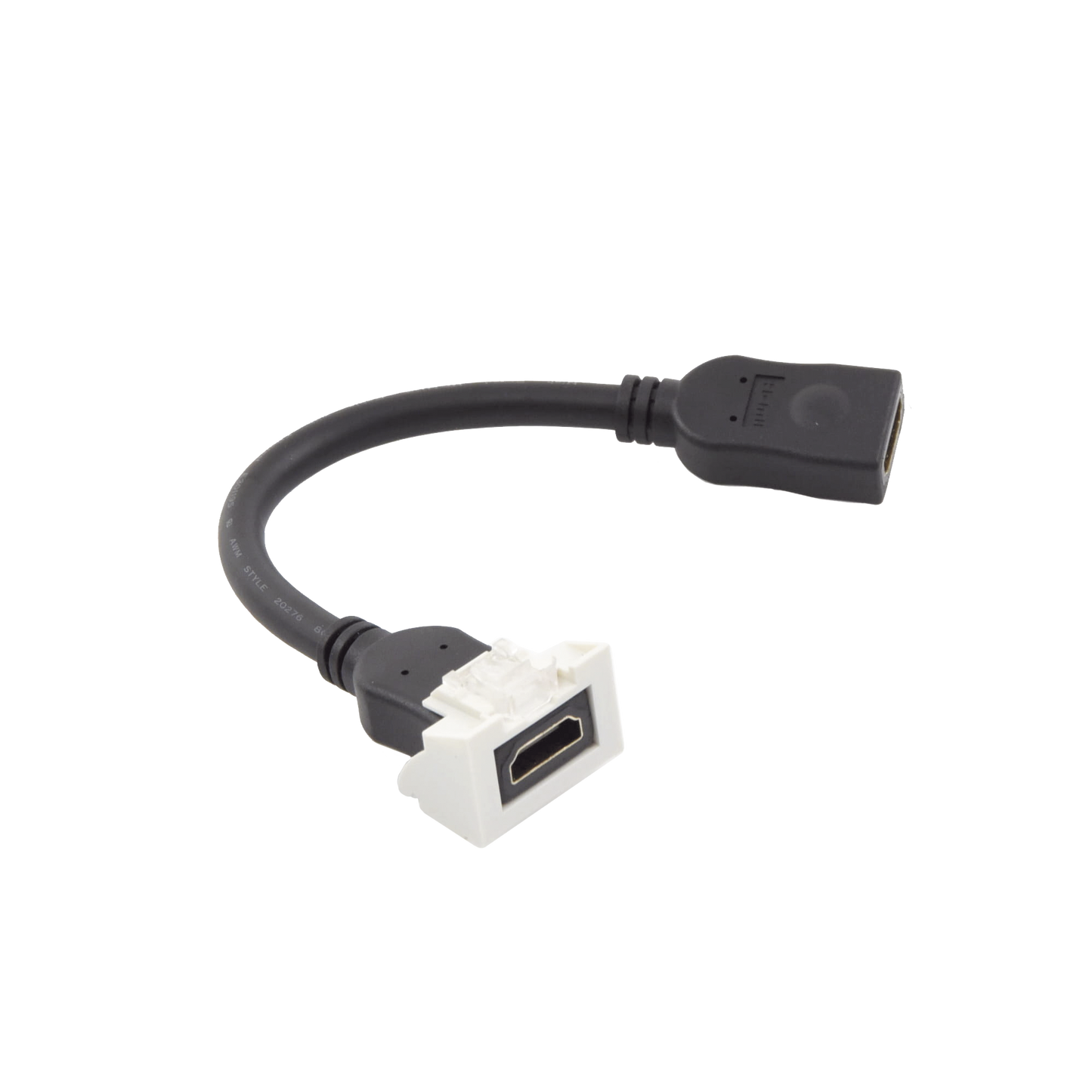 Adaptador HDMI con Pigtail Hembra-Hembra, Para vídeo 720, 1080p, 4K UHD Compatible con Faceplates MAX Siemon de 2 salidas, Color Blanco