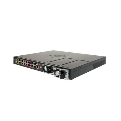 Switch inteligente cnMatrix TX2020R-P con 16 puertos PoE y 4 SFP+, para fuentes removibles