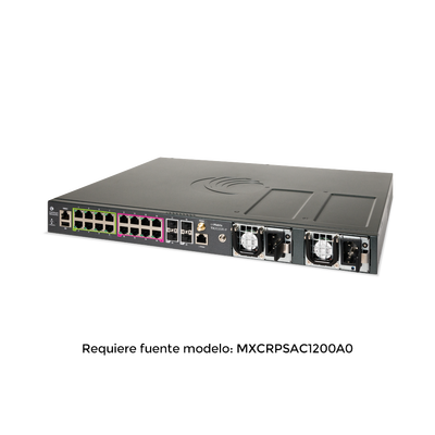 Switch inteligente cnMatrix TX2020R-P con 16 puertos PoE y 4 SFP+, para fuentes removibles