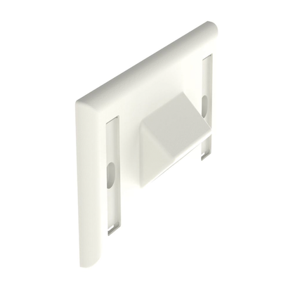 Placa de Pared Horizontal, Salida Para 2 Puertos Keystone, Con Espacios Para Etiquetas, Color Blanco Mate