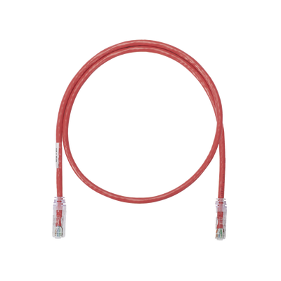 Cable de parcheo UTP Categoría 6, con plug modular en cada extremo - 1 ft (30.48 cm) - Rojo