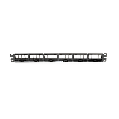 Panel de Parcheo Modular Keystone (Sin Conectores), de 24 Puertos, Espacio Para Identificación con Etiqueta Adhesiva,  1UR