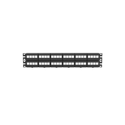 Panel de Parcheo Modular Keystone (Sin Conectores), de 48 Puertos, Identificación con Etiqueta Adhesiva, 2UR