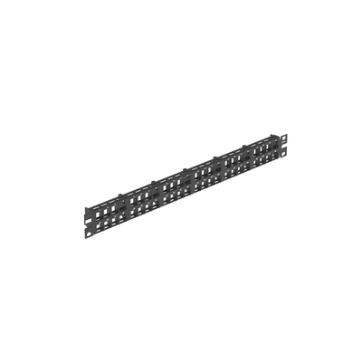 Panel de Parcheo Modular de Alta Densidad, Keystone (Sin Conectores), Identificación con Etiqueta Adhesiva, de 48 Puertos en 1 UR