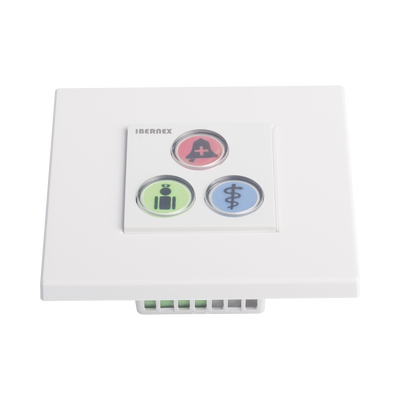 Modulo de 3 Botones iluminados con Lector RFID 125 KHz / Alarma / Cancelar y Código Azul / BUS RS485 / Compatible con NX0019/B, NX1021 y NX0015