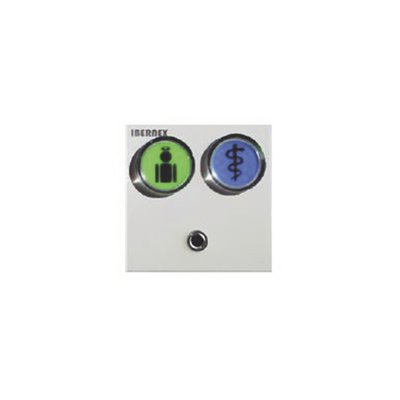 MODULO DE 2 BOTONES ILUMINADOS (VERDE Y AZUL) CON JACK DE 3,5MM PARA PULSADORES NX0871 Y NX0881 Y LECTOR RFID 125KHz INTEGRADO (4). CONEXION BUS RS485