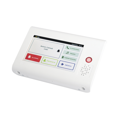 Terminal de Habitación IP / Lector RFID 125 KHz / Audio Bidireccional / SIP / PoE / Pantalla Táctil 7" / Compatible con NX1071 y NX1075