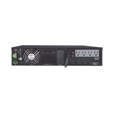 UPS de 1000 VA/900 W, Online Doble Conversión, Entrada 120 Vca NEMA 5-15P, Onda Senoidal Pura, Rack o Torre de 2 UR, Con 8 Tomas NEMA 5-15R