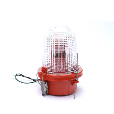 Lámpara de Obstrucción Roja/ Luz Fija Tipo L-810, LED de baja intensidad/ 120 - 240 Vca/ Luz Infraroja