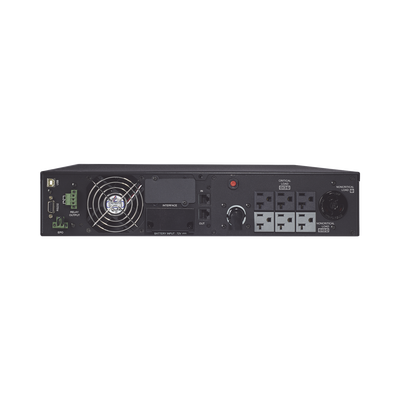 UPS de 2200 VA/1800 W, Online Doble Conversión, Entrada 120 Vca NEMA 5-20P, Onda Senoidal Pura, Rack o Torre de 2 UR, Con 6 NEMA 5-20R y 1 NEMA L5-20R