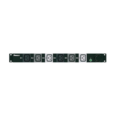 PDU Básico para Distribución de Energía, Plug de Entrada Trifásico CS8365C, Con 6 Contactos C19, Instalación Horizontal de 19in, 1UR, 50 Amp, 208 Vca