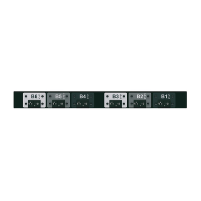 PDU Básico para Distribución de Energía, Plug de Entrada Trifásico CS8365C, Con 6 Contactos C19, Instalación Horizontal de 19in, 1UR, 50 Amp, 208 Vca