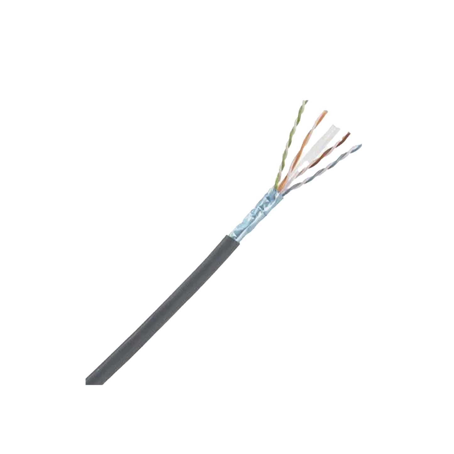 Bobina de Cable Blindado F/UTP de 4 Pares, Cat6A, Soporte de Aplicaciones 10GBase-T, LSZH (Libre de Gases Tóxicos), Color Negro, 305m