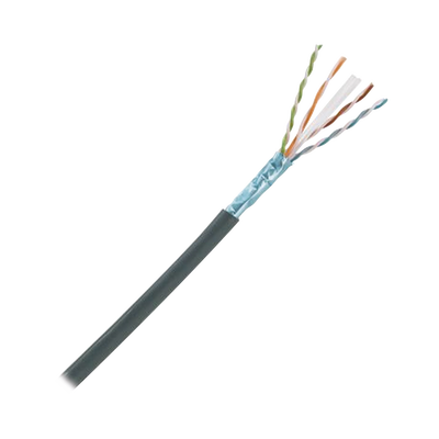 Bobina de Cable Planta Externa con Gel, de 4 pares, Cat6A, Blindado F/UTP, Color Negro, 305m