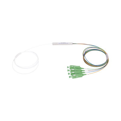 Splitter (Divisor Óptico) tipo PLC, de 1x4, conectores SC/APC de salida