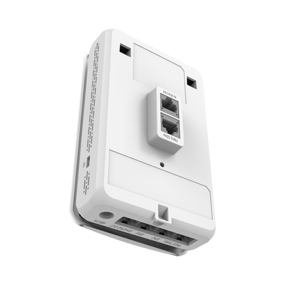 Access Point WiFi cnPilot e430H Indoor Wall Plate, doble banda, Wave 2, antena beamforming, 4 puertos de salida (1x PoE Gigabit y 3x Ethernet Gigabit)