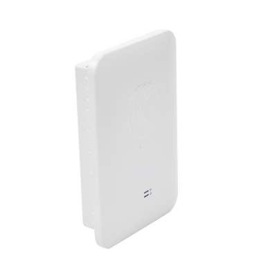 Access Point WiFi cnPilot e500 para exterior, IP67 grado industrial, Filtros para coexistencia con redes LTE, doble banda, antena omidireccional y puerto PoE secundario