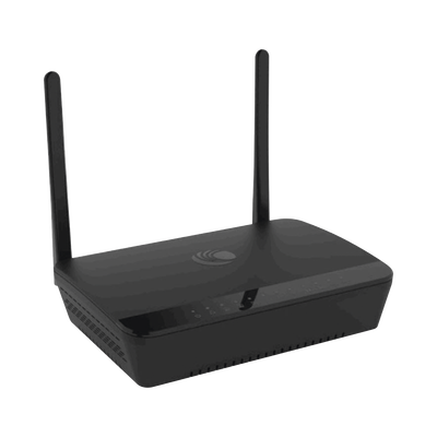 Router residencial cnPilot r195P de alta cobertura, doble banda, 2x puertos ATA, 1x puerto WAN con salida PoE para alimentar suscriptor Cambium