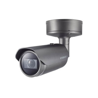 Camara Bala IP 2MP con IA / Lente Motorizado 4.38 a 9.33mm / P-Iris / WDR 120dB / H.265 / RanuraSD / Protección IP67 IK10 NEMA4X