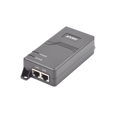 Inyector PoE  IEEE 802.3at, Puertos Gigabit, Hasta 30 W de Salida PoE (Mid-span)