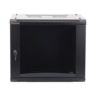 Gabinete PRECISION, Con Puerta de Cristal, de 19in, 9UR, 450mm de Profundidad, Color Negro