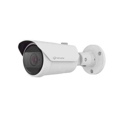 Camara Bala IP 8MP con funciones IA / Lente Motorizado 3.2 a 10.2 mm / WDR 120dB / H.265 / RanuraSD / Protección IP66 IK10 / IR 30m