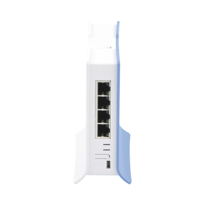 (hAP lite TC) 4 Puertos Fast Ethernet, Wi-Fi 2.4 GHz 802.11 b/g/n y base tipo Torre