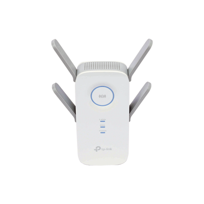 Repetidor / Extensor de Cobertura WiFi AC, 2600 Mbps, doble banda 2.4 GHz y 5 GHz, con 1 puerto 10/100/1000 Mbps, 4 antenas externas