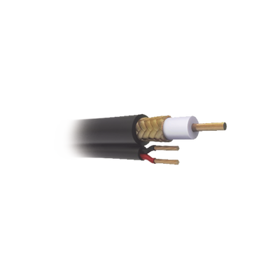 Cable Coaxial RG59 Siamés, HECHO EN MÉXICO, Optimizado para HD. Aplicación para interior, Retazo de 4 Metros