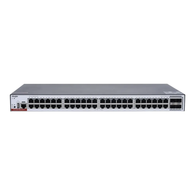 RG-CS83-48GT4XS-PD Switch Administrable Capa 3 PoE con 48 puertos Gigabit 802.3af/at + 4 SFP+ para fibra 10Gb, hasta 1,480 watts, gestión gratuita desde la nube.