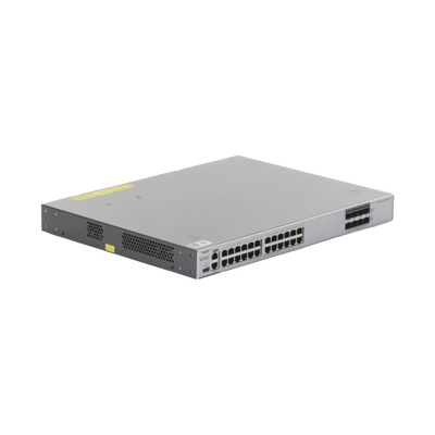 Switch Core Administrable Capa 3 con 24 puertos Gigabit + 8 SFP+ para fibra 10Gb, gestión gratuita desde la nube.